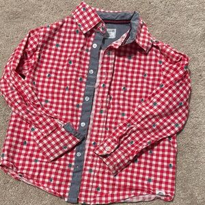 Red and White Checkered Christmas Tree Shirt